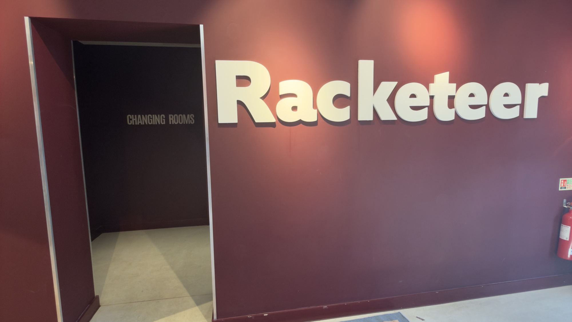 Racketeer North Acton, inside the red-branded warehouse.